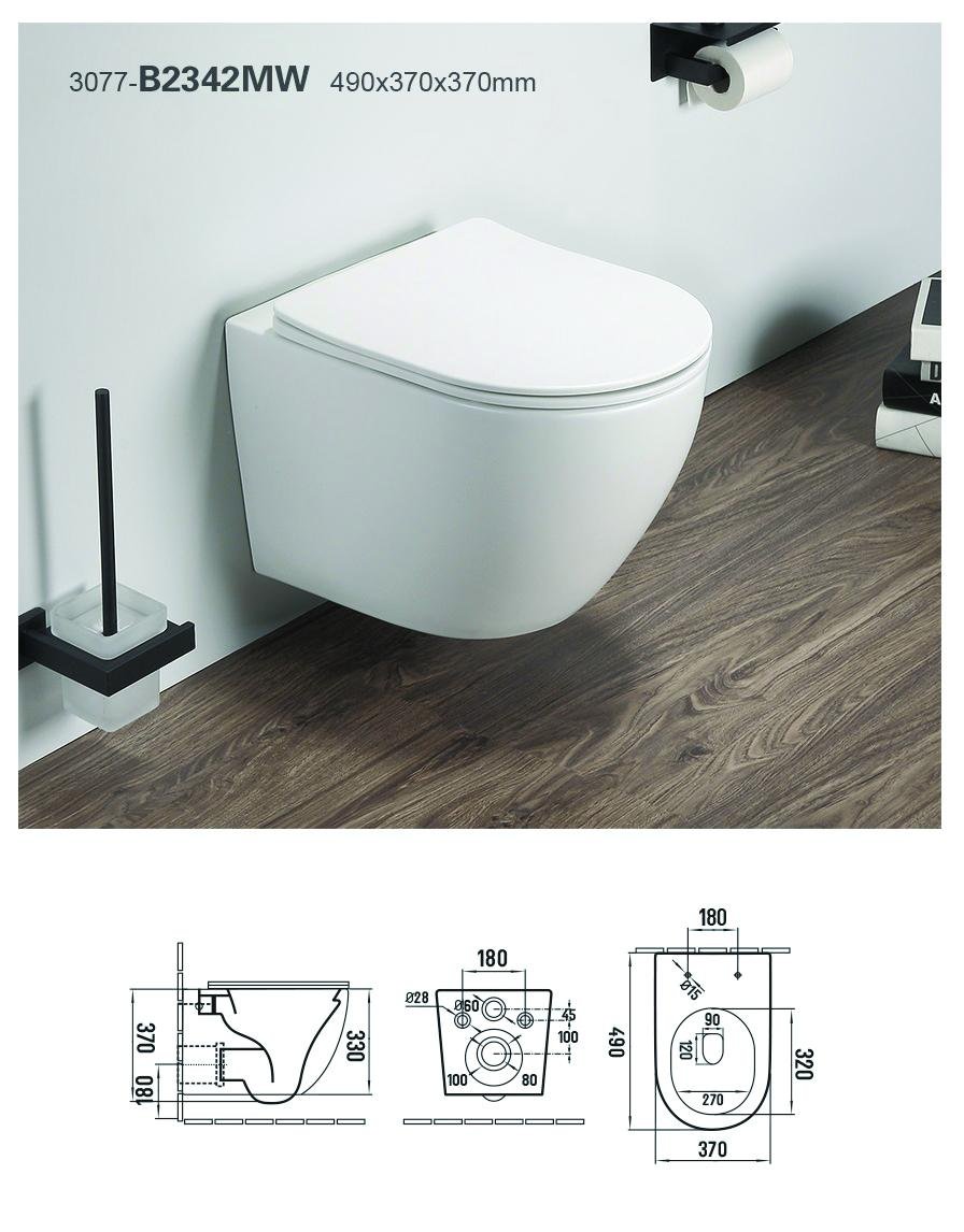Premium & Modern Water Closet (WC) & Toilets Size:490x370x370mm