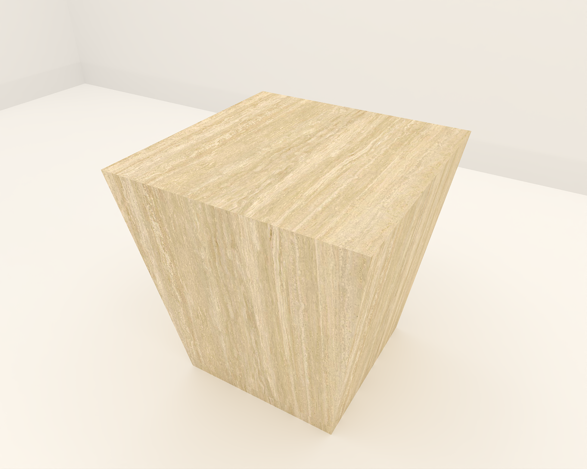 Traventine center table made of sintered stone 3D