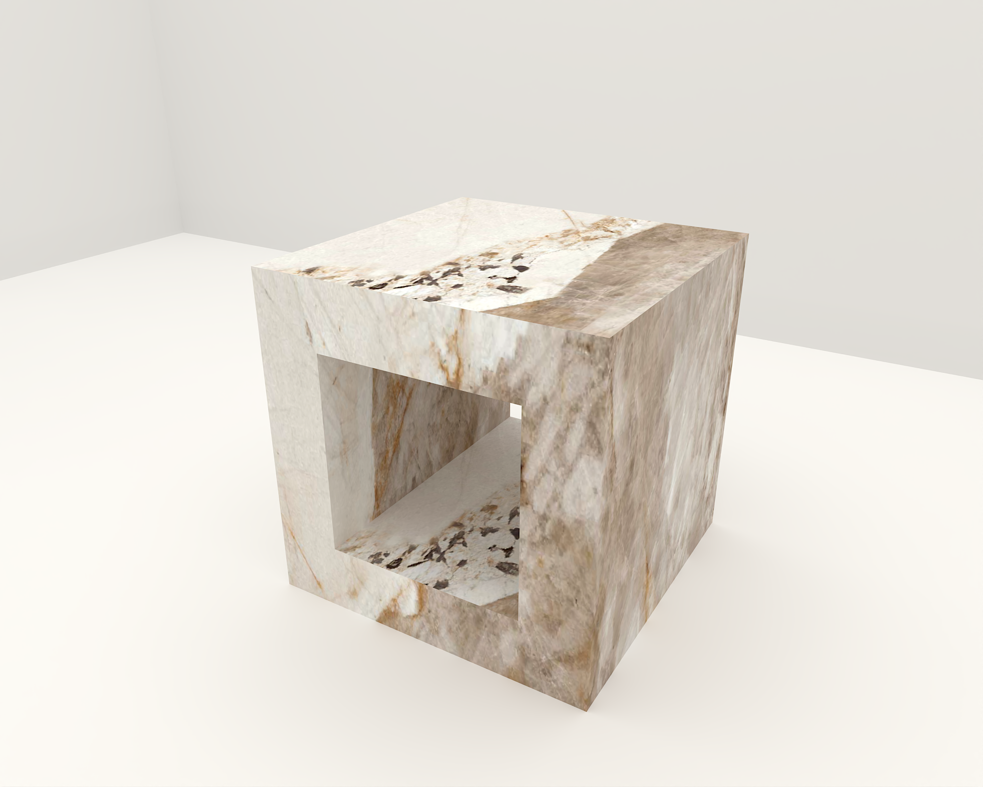 Patagonia side table made of sintered stone 3D