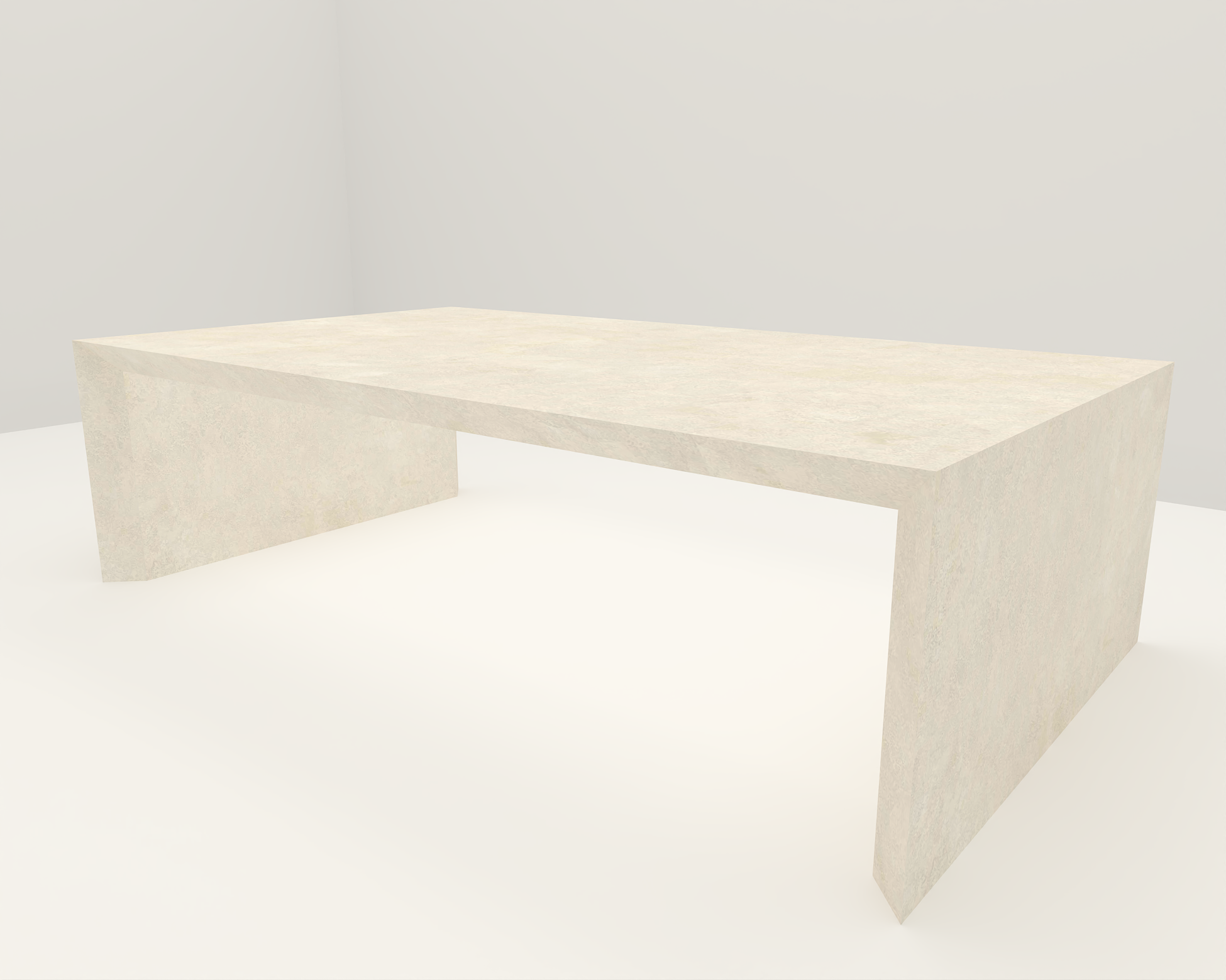 VELA NATURAL – Minimalist Stone Coffee Table 3D