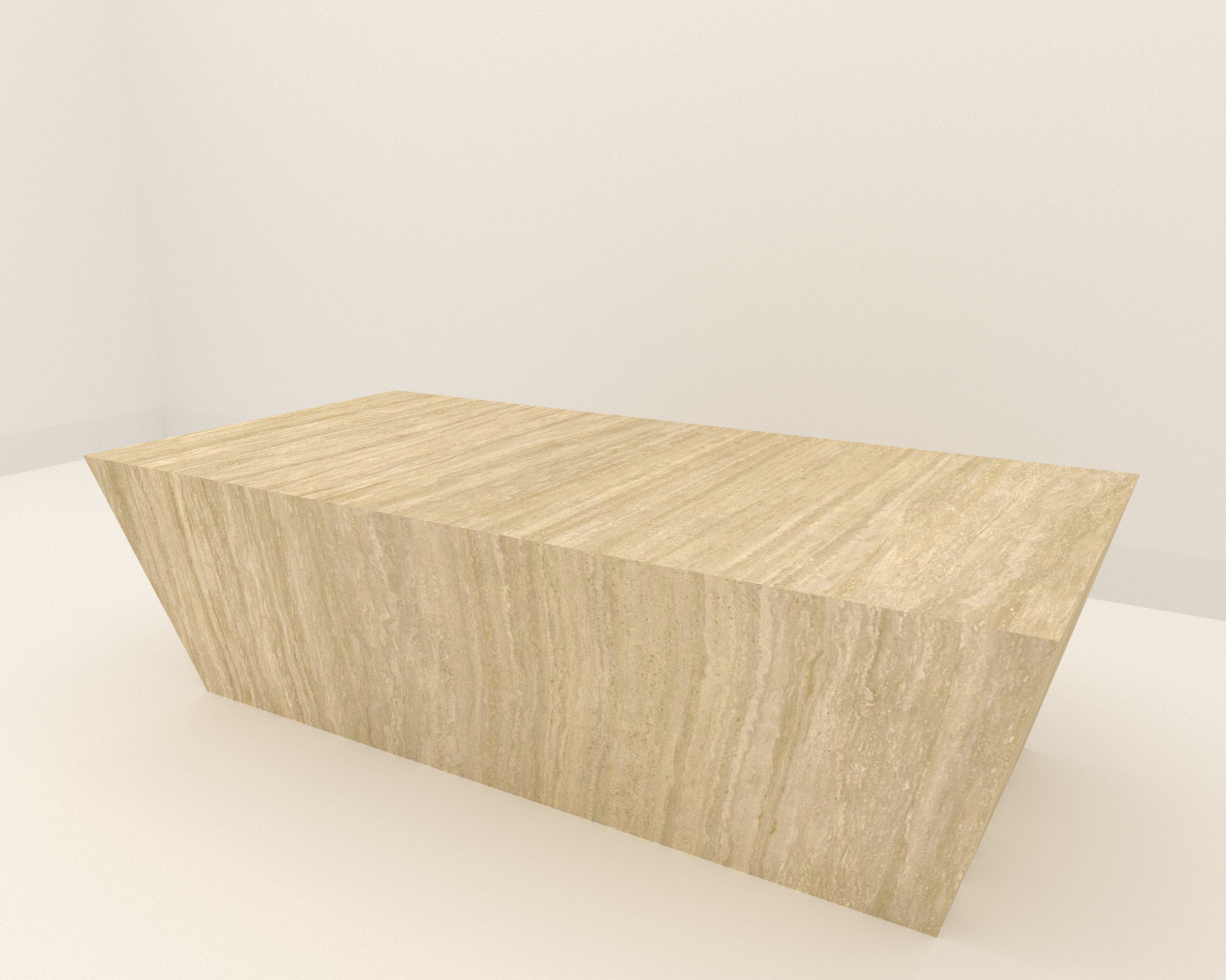 Traventine coffee table  made of sintered stone