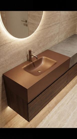 Floating Mitered Porcelain Basin Counter