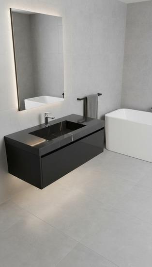 Square Basin Porcelain Vanity Counter