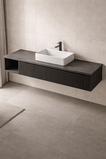 Graphite Marble Basin Counter without basin