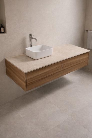 Sahara Porcelain Floating Vanity without basin