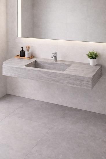 Silver Porcelain  Integrated counter