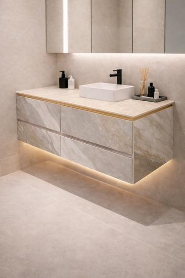 Gold Vein Porcelain Vanity