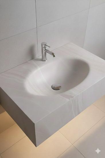 Square Marble Basin Countertop
