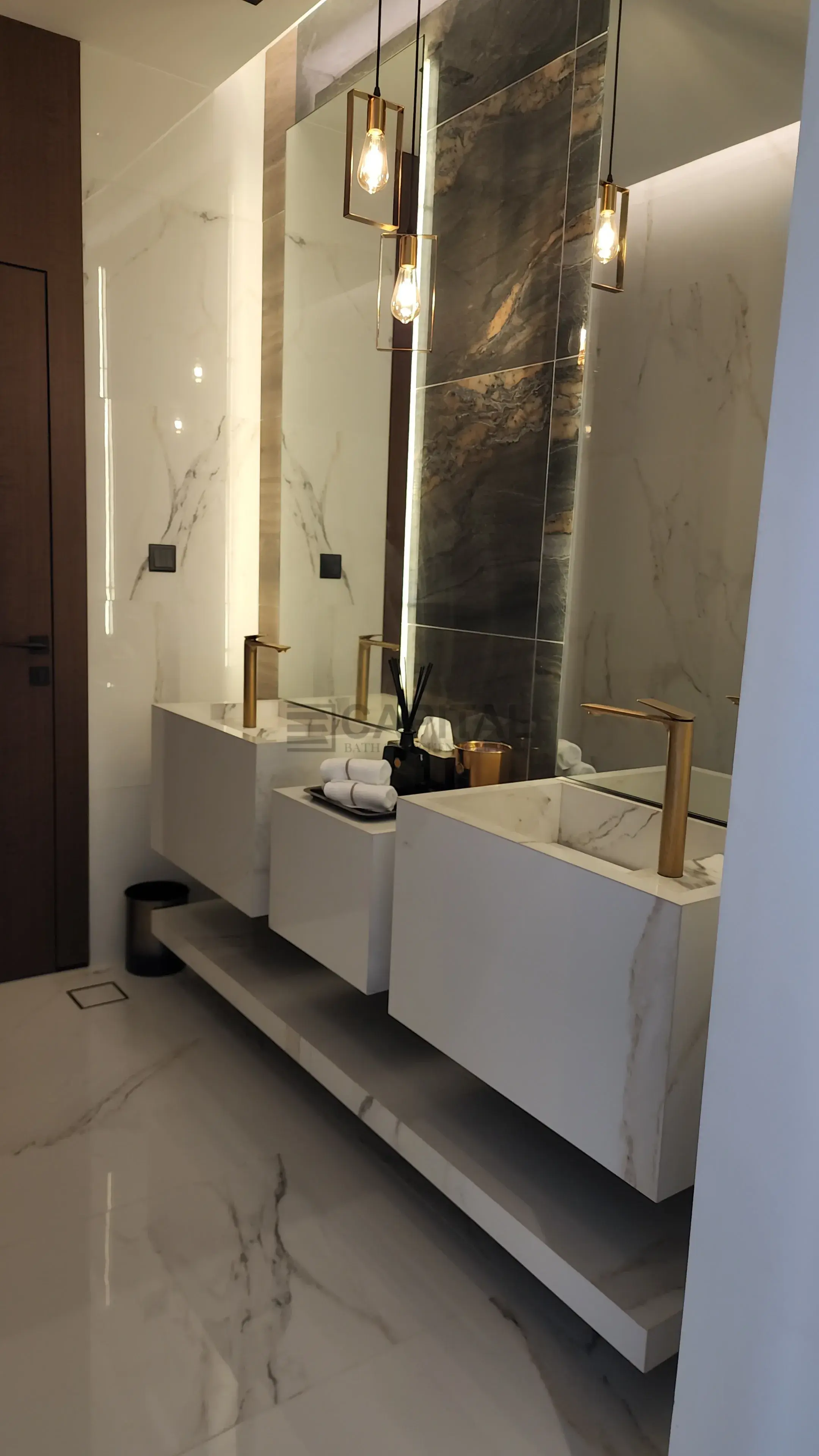 Luxe Series Empress Monolithic Porcelain Counter Console