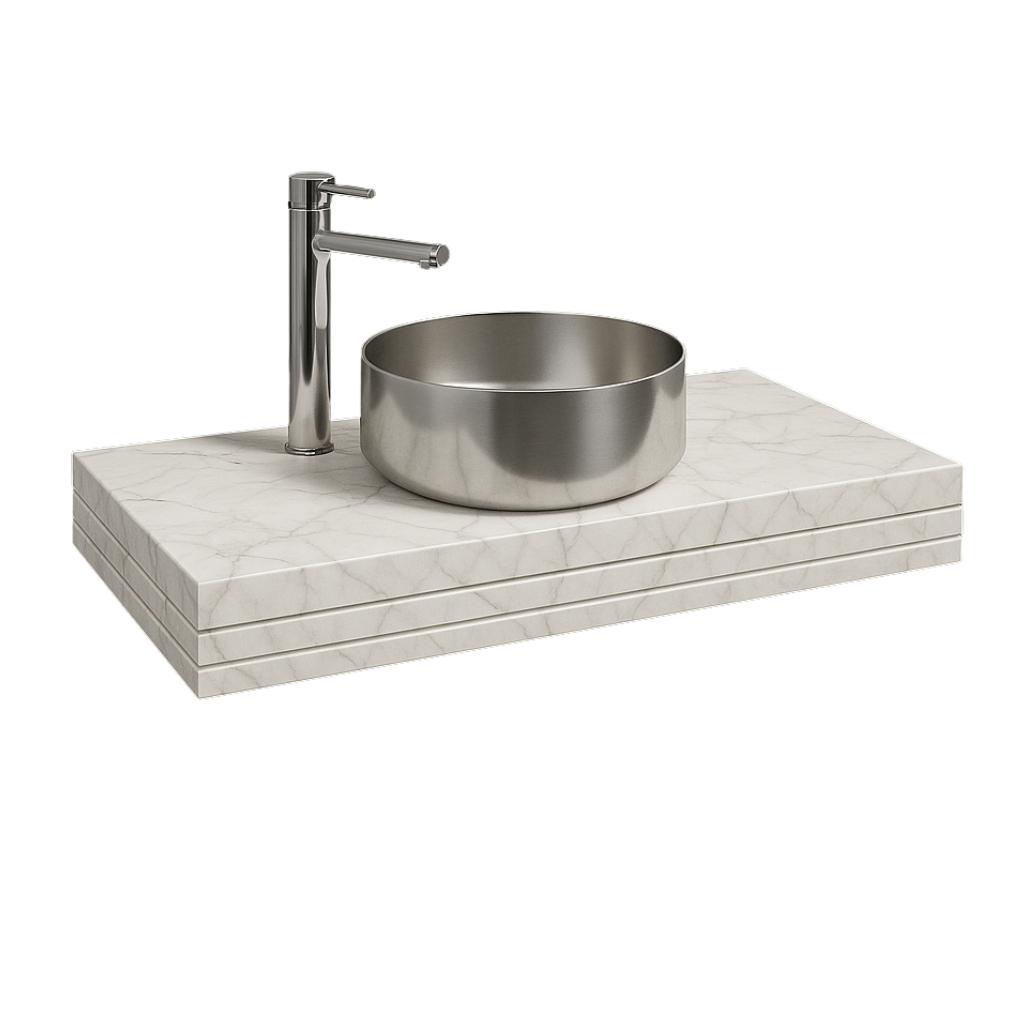 Porcelain Counter Top With Double Grooves