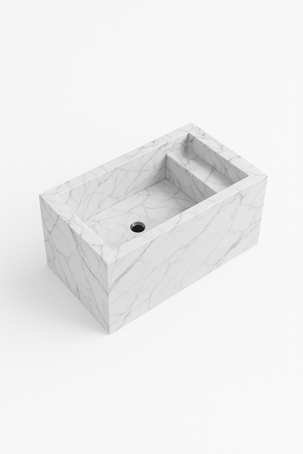 Wall Hung Washbasin Porcelain Couner With Step Down