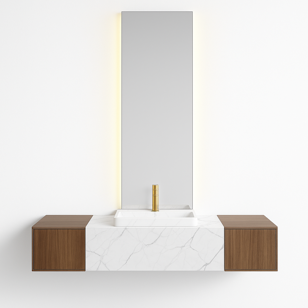 Top Counter Design With Two Small Drawers