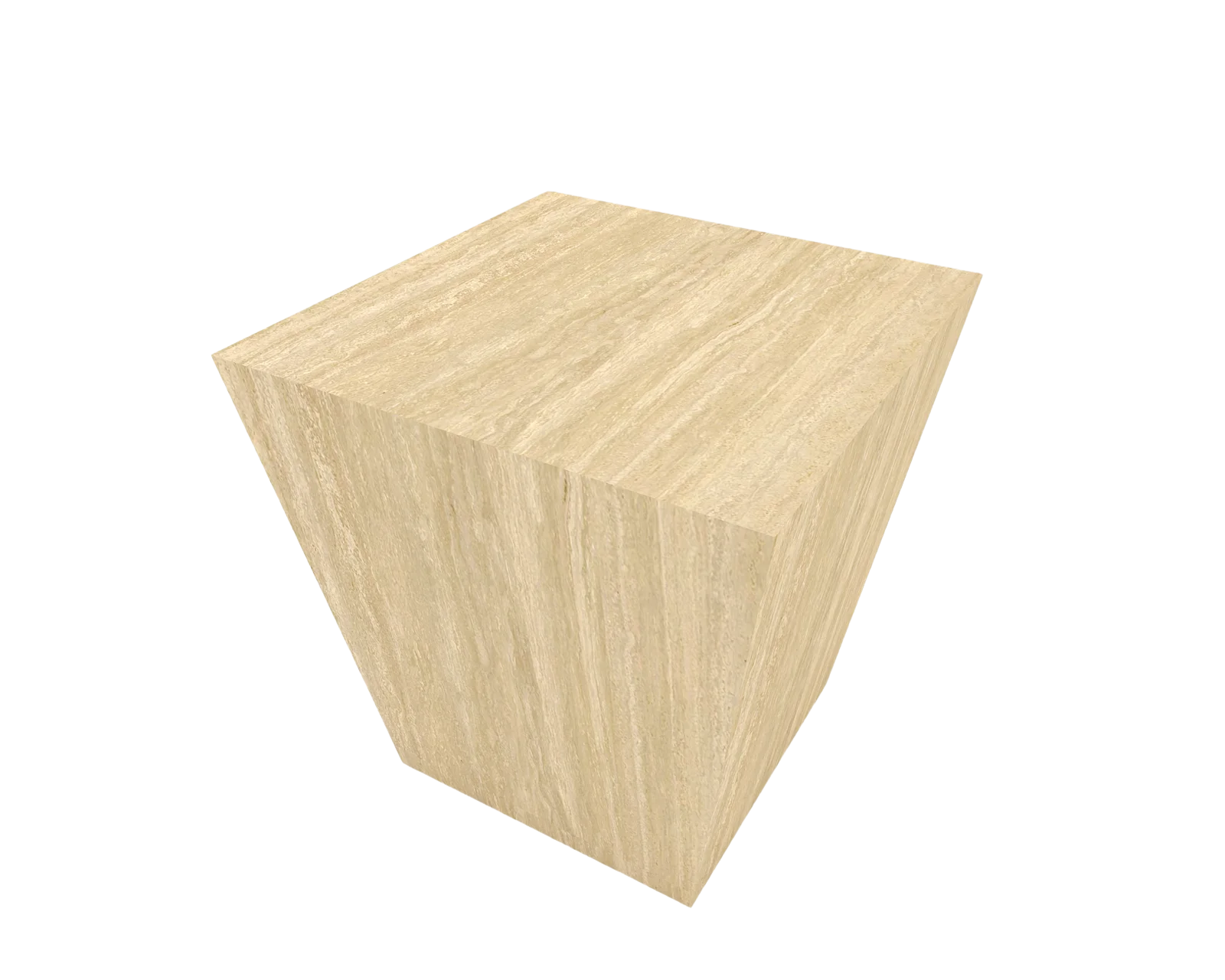 Traventine side table made of sintered stone 3D