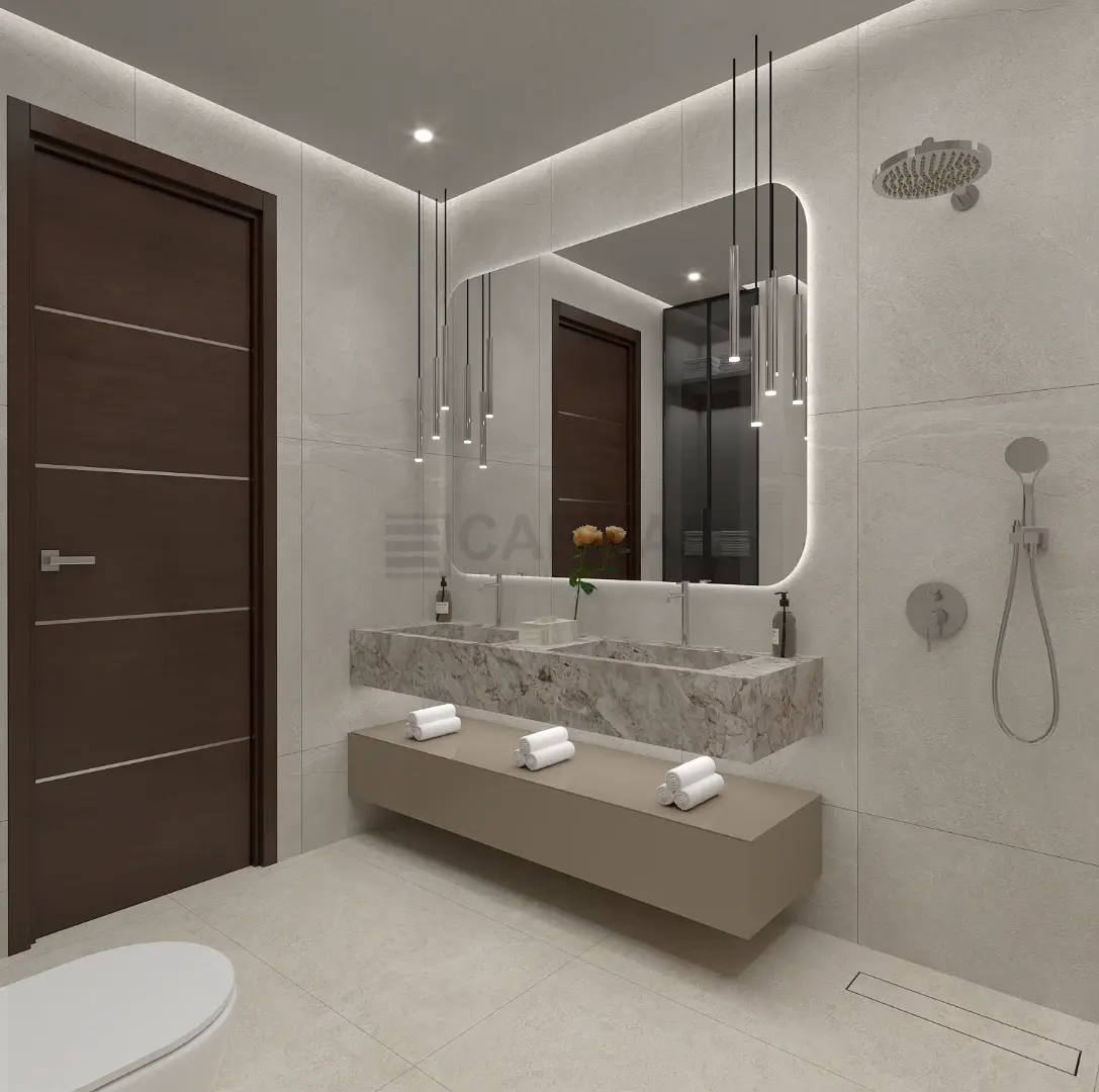 Luxurious Master Bathroom Suite Freestanding Tub    