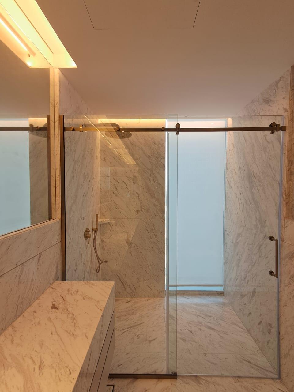 Hinged Shower Glass